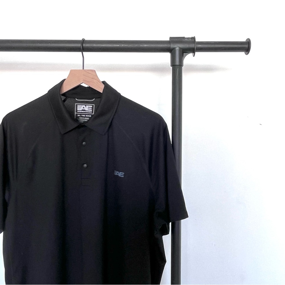 American Eagle Outfitters Lightweight Training Polo Shirt Men’s XL Black